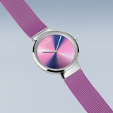Berng Classic Aurora Purple Polished Silver Mesh Women's Watch | 19031-909 | Time Watch Specialists