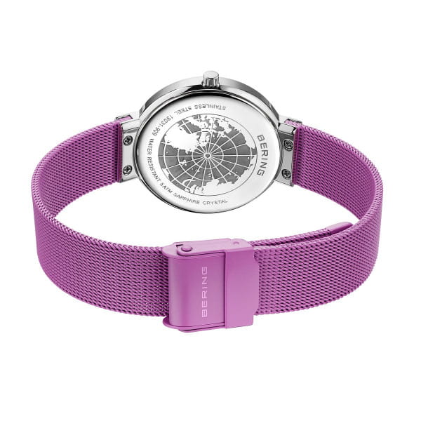 Berng Classic Aurora Purple Polished Silver Mesh Women's Watch | 19031-909 | Time Watch Specialists