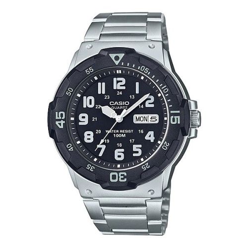 Casio Analog Black Dial Stainless Steel Men's Watch | MRW - 200HD - 1BVDF | TIME Watches
