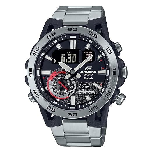 Casio Analog - Digital Black Dial Men's Watch | ECB - 40D - 1ADF | TIME Watches