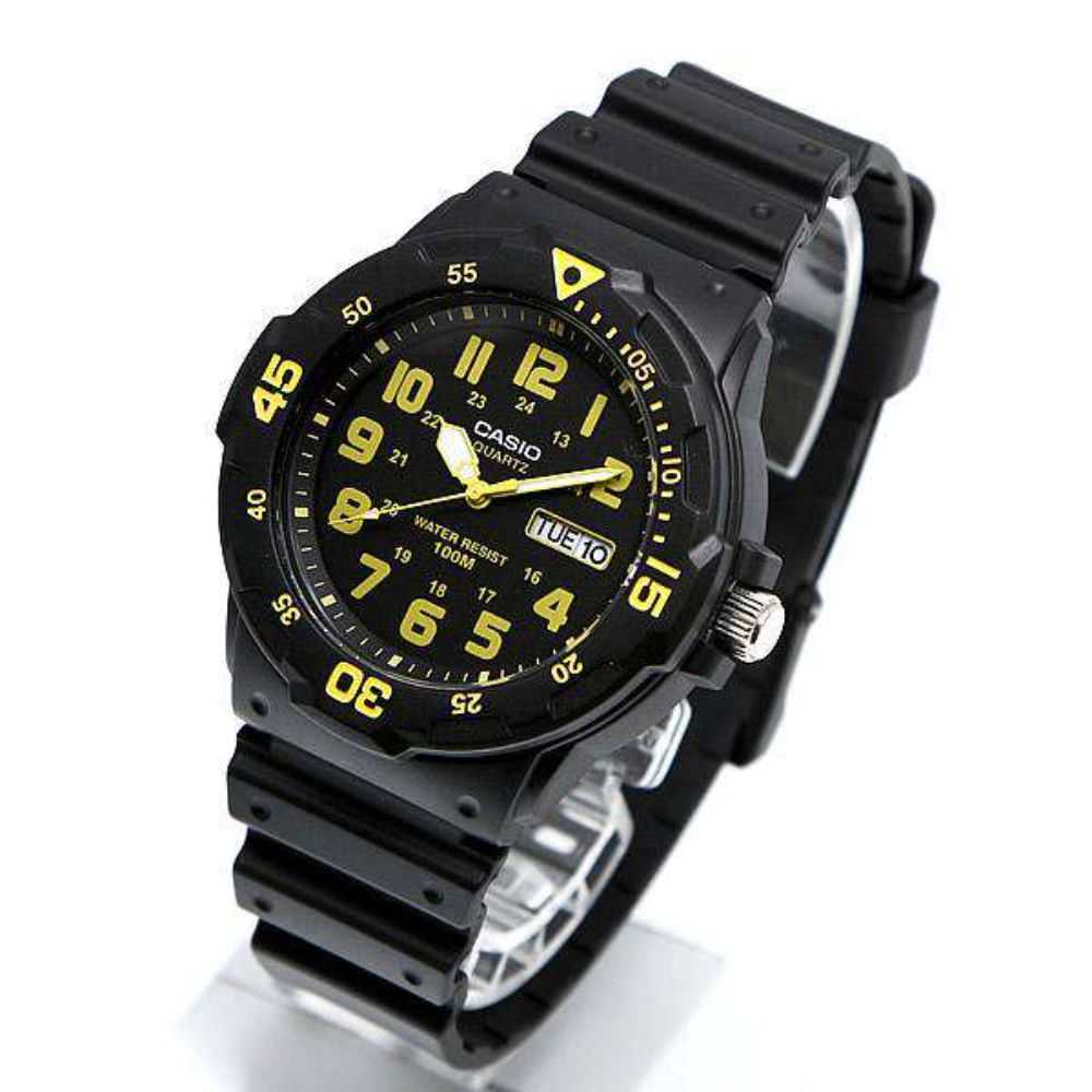 Casio Black and Yellow Youth Resin Unisex Watch | MRW-200H-9BVDF | Time Watch Specialists