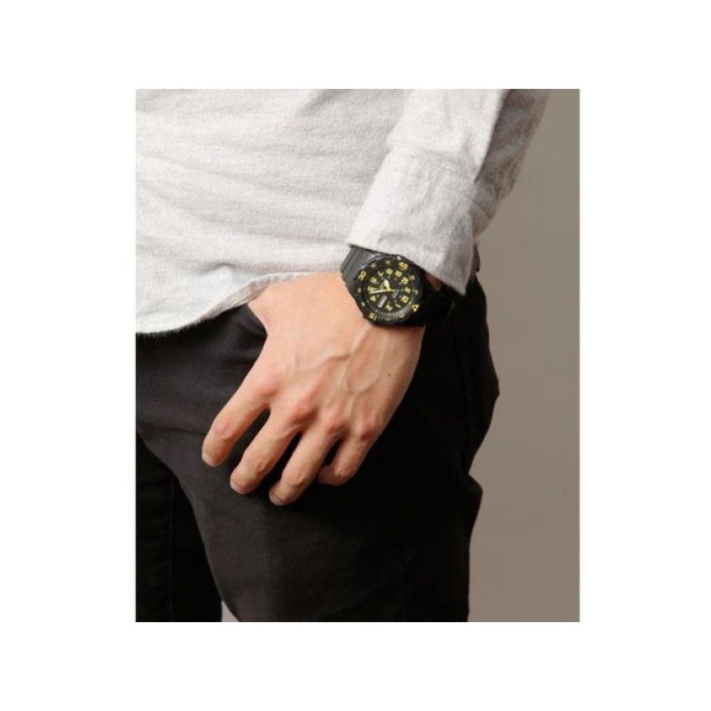 Casio Black and Yellow Youth Resin Unisex Watch | MRW-200H-9BVDF | Time Watch Specialists