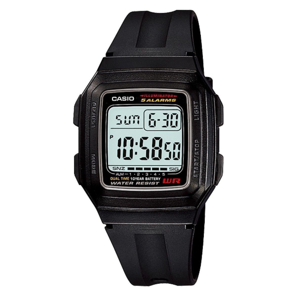 Casio Black Digital Men's Watch | F201WA - 1AUDF | TIME Watches