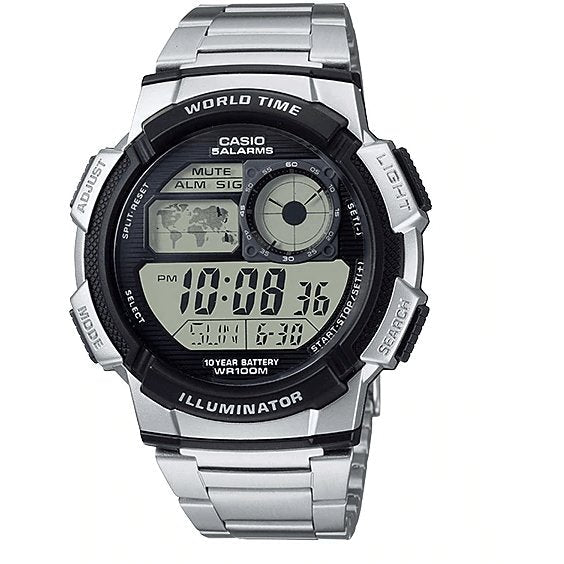 Casio Chronograph Silver Men's Watch | AE - 1000WD - 1AVDF | TIME Watches