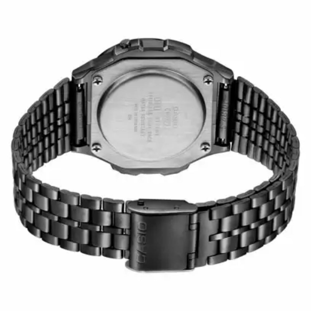 CASIO Classic Black Stainless Steel Unisex Watch - A171WEGG-1ADF | Time Watch Specialists