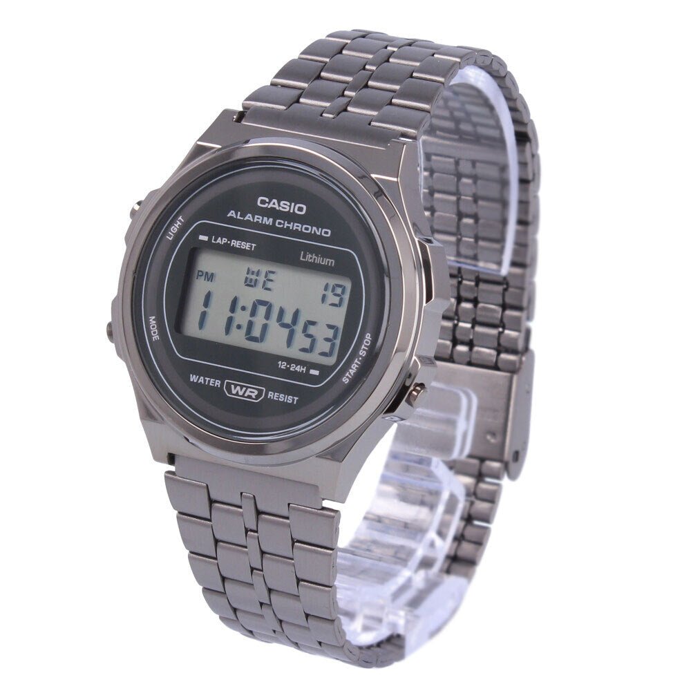CASIO Classic Black Stainless Steel Unisex Watch - A171WEGG-1ADF | Time Watch Specialists