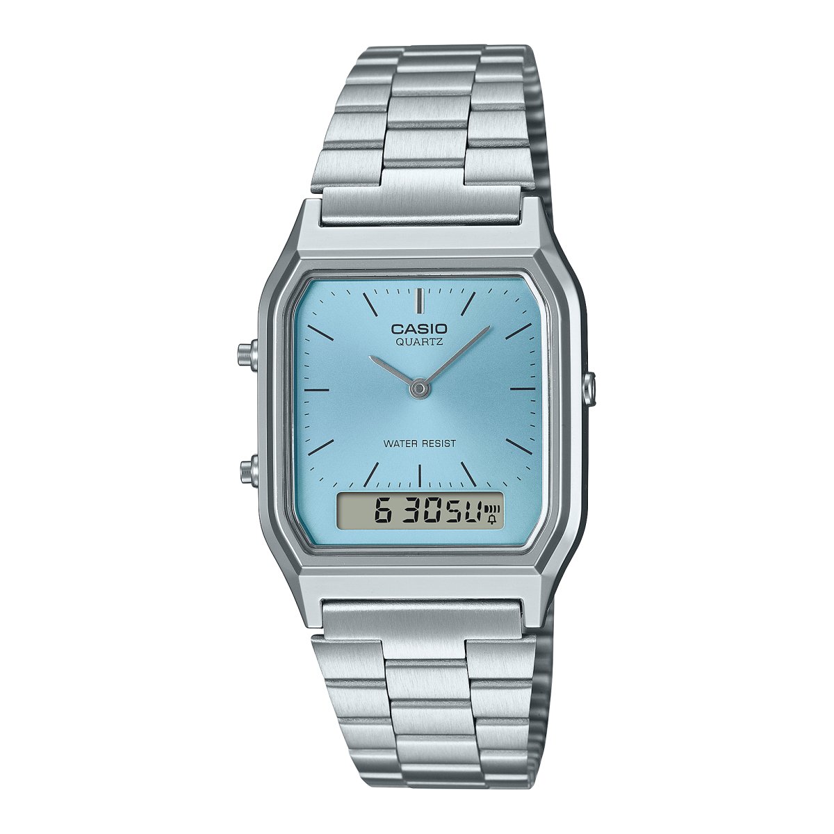 Casio Collection Stainless Steel Black Dial Unisex Watch | AQ - 230A - 2A1MQDF | TIME Watches