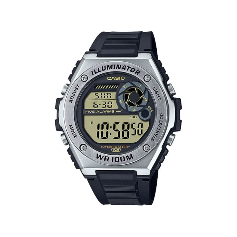 CASIO Digital Black Resin Band Men's Sport Watch | MWD - 100H - 9AVDF | TIME Watches