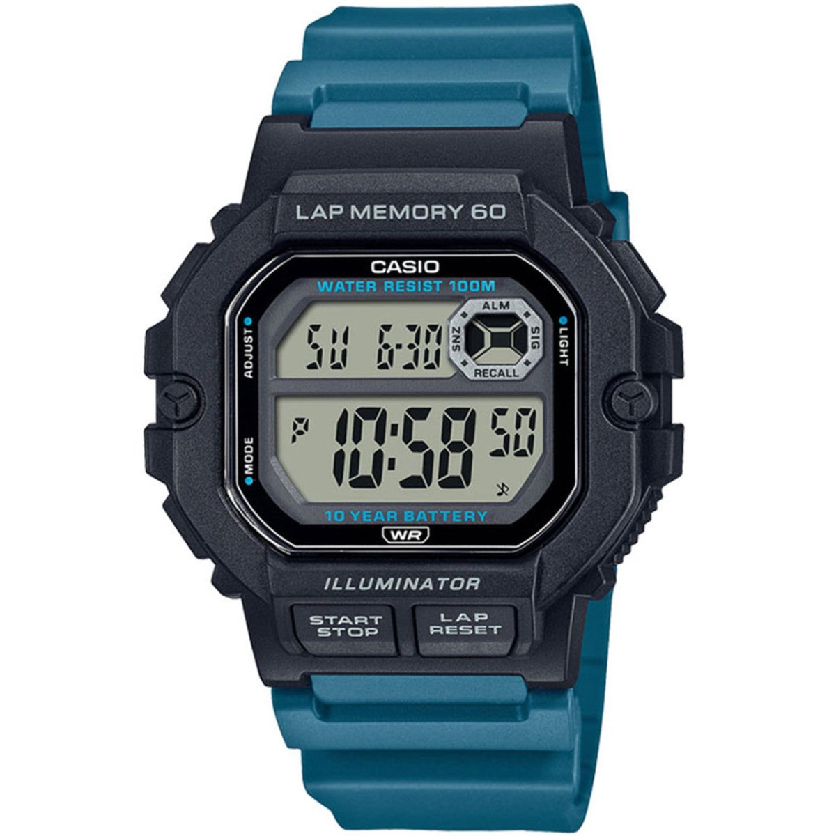Casio Digital Lap Memory Illuminator Men's Watch | WS - 1400H - 3AVDF | TIME Watches