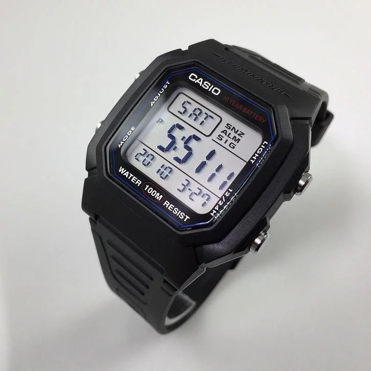 Casio Digital Unisex Watch | W-800H-1AVDF | Time Watch Specialists