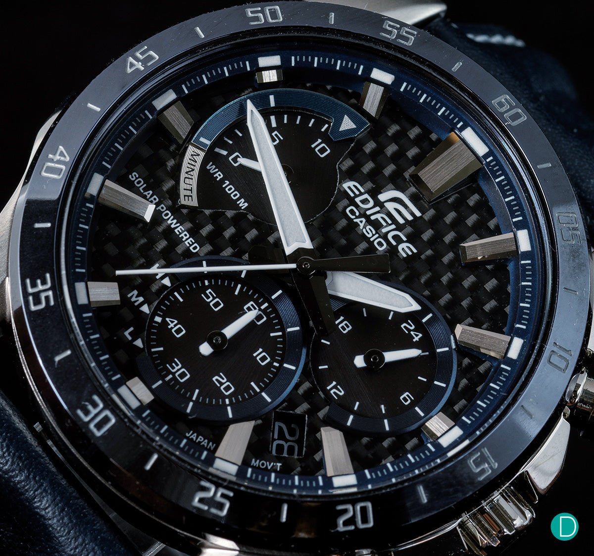 CASIO Edifice Blue Leather Men's Watch | EQS - 930BL - 2AVUDF | TIME Watches