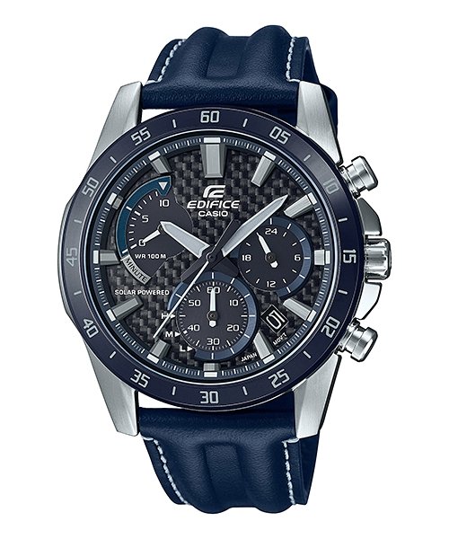 CASIO Edifice Blue Leather Men's Watch | EQS - 930BL - 2AVUDF | TIME Watches