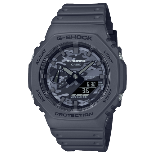 Casio G-Shock 200M Carbon Core Camo Men's Watch | GA-2100CA-8ADR | Time Watch Specialists