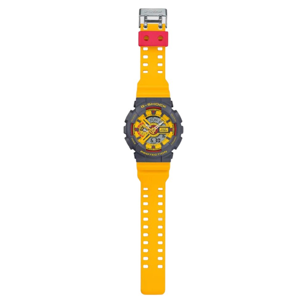 Casio G-Shock Digital-Analogue Yellow Resin Strap Unisex Watch GA-110Y-9ADR | Time Watch Specialists