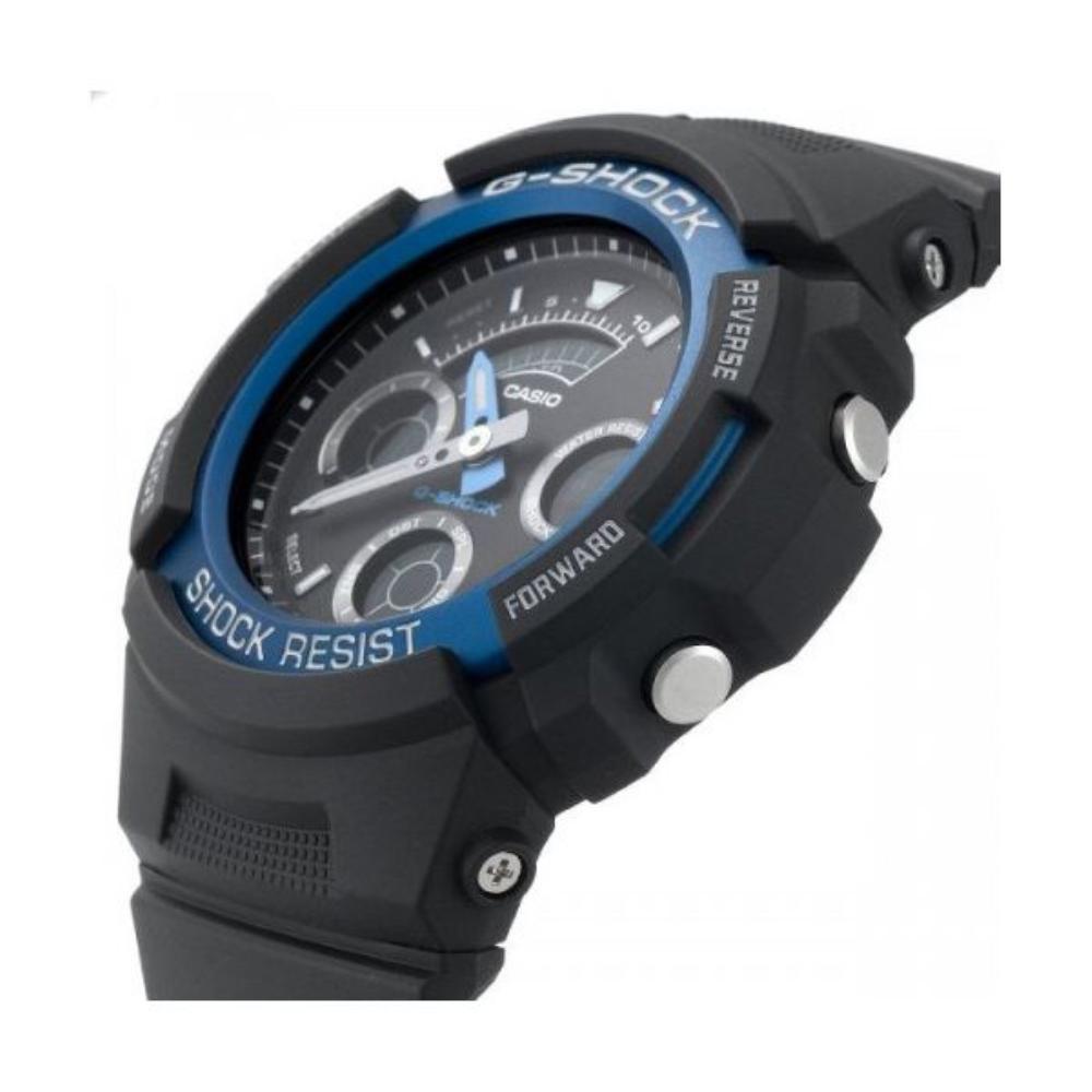 CASIO G-Shock Digital Quartz Black Resin Mens Watch - AW-591-2ADR | Time Watch Specialists