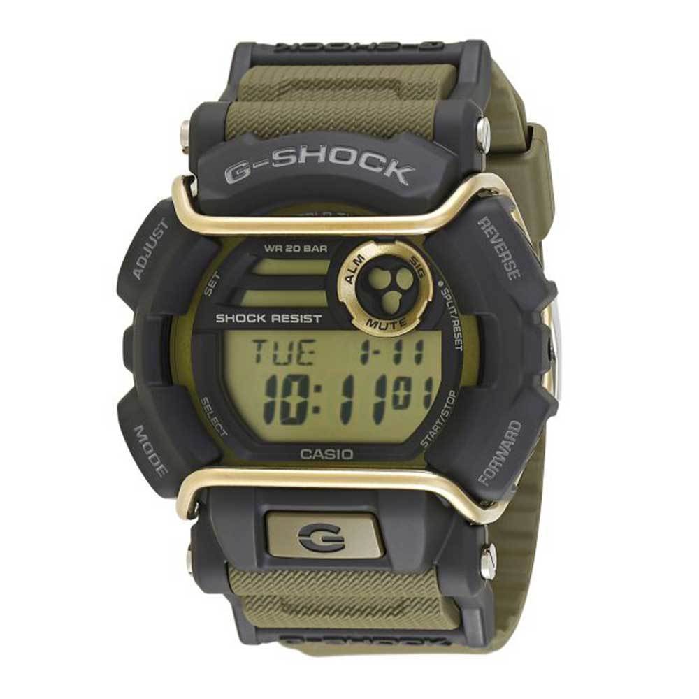 CASIO G - Shock Digital Quartz Grey Green Resin GD - 400 - 9DR Mens Watch | TIME Watches