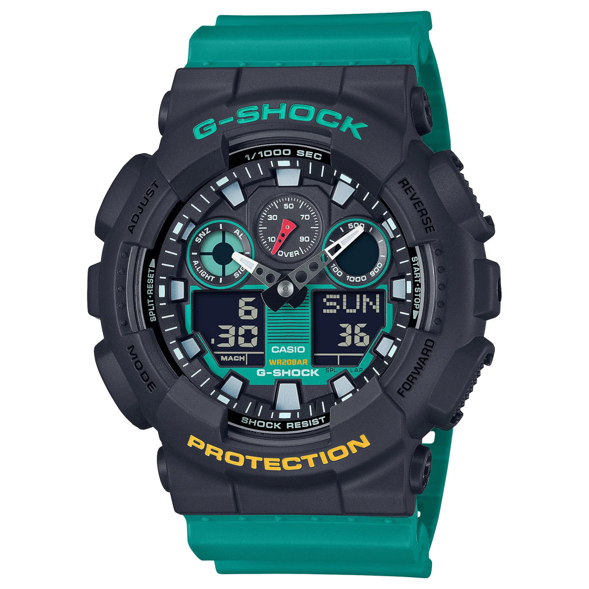 Casio G - Shock Men's 200M Standard Mixed Tapes Men's Watch| GA - 100MT - 1A3DR | TIME Watches