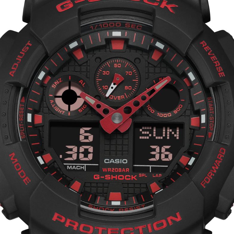 Casio G - Shock Special Colour Model Men's Watch | GA - 100BNR - 1ADR | TIME Watches