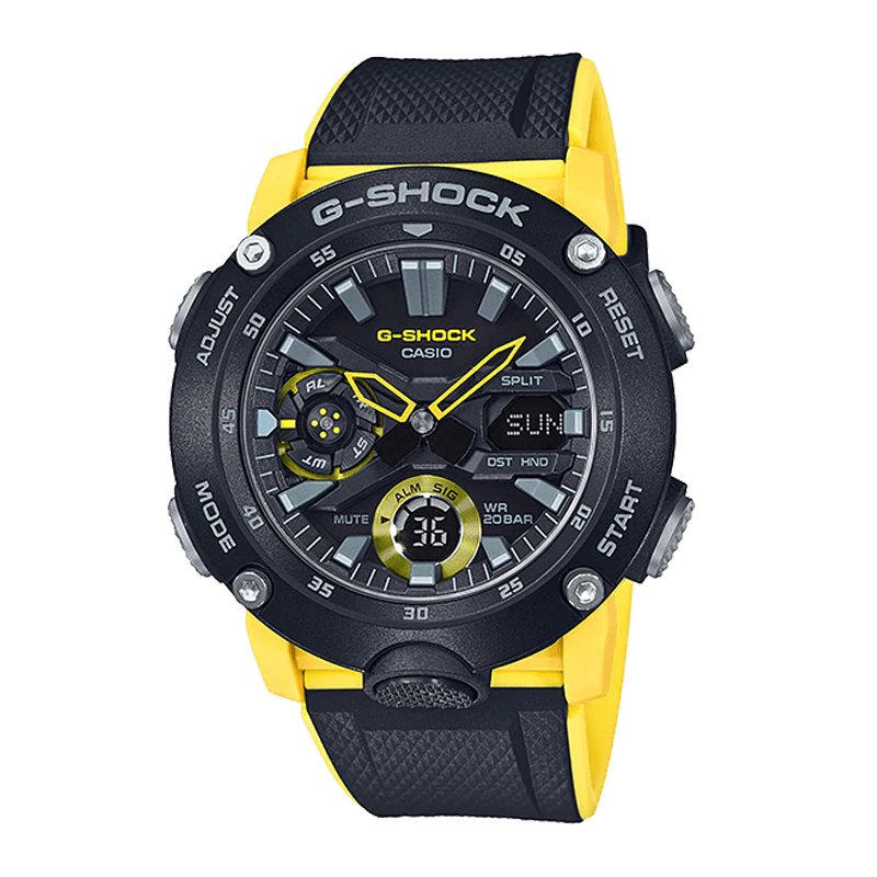 Casio G-Shock Yellow Men's Watch | GA-2000-1A9DR | Time Watch Specialists
