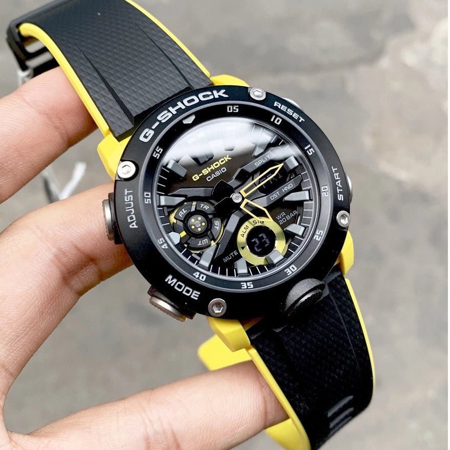 Casio G-Shock Yellow Men's Watch | GA-2000-1A9DR | Time Watch Specialists