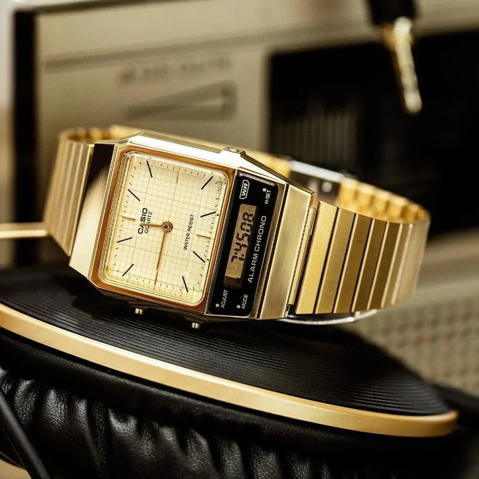 Casio Gold Retro Unisex Watch | AQ - 800EG - 9ADF | TIME Watches
