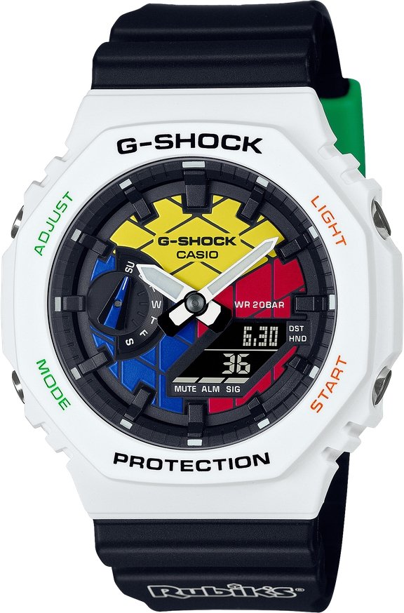 CASIO Limited Edition RUBIK's G - Shock 200m Carbon Core Men's Watch | GAE - 2100RC - 1ADR | TIME Watches