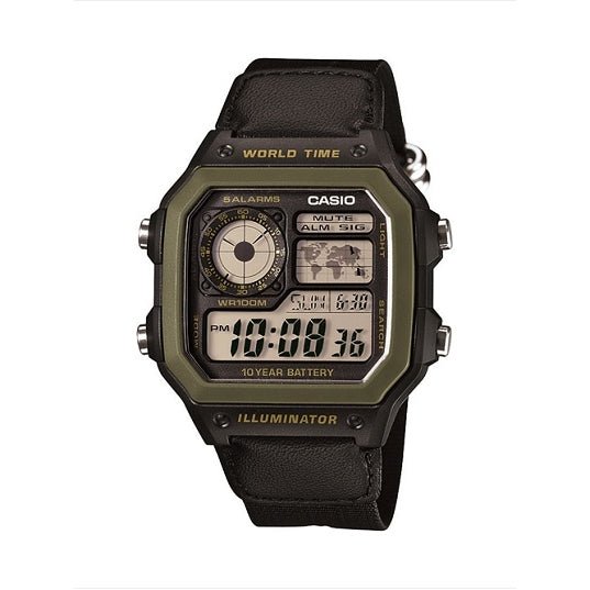 Casio Olive Green Men's Watch | AE - 1200WHB - 1BVD | TIME Watches