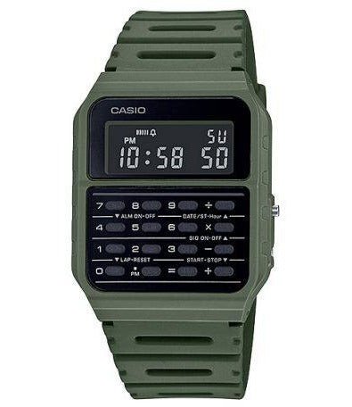Casio Original Classic Calculator Green Digital Mens Watch | CA - 53WF - 3BDF | TIME Watches