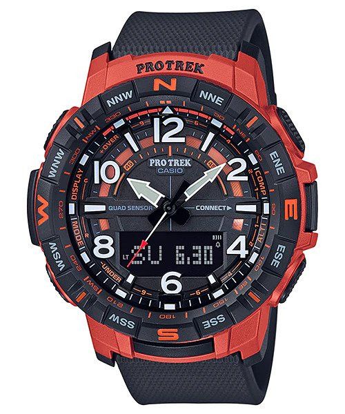 CASIO Protrek Mens 100m Bluetooth Quad Sensor Men's Watch | PRT - B50 - 4DR | TIME Watches