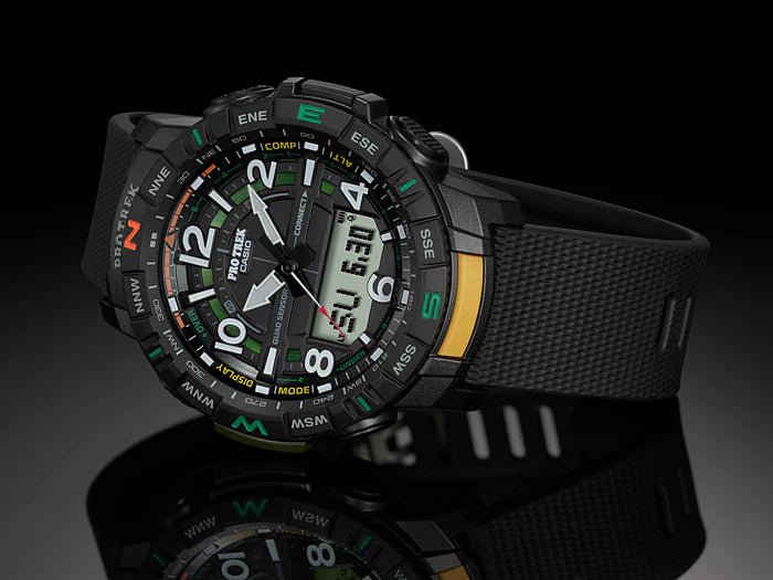 CASIO Protrek Quad Sensor Smartphone link Bluetooth Men's Watch | PRT - B50 - 1DR | TIME Watches