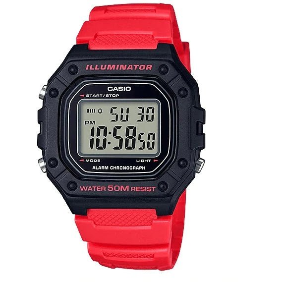 Casio Resin Illuminator Unisex Watch | W - 218H - 4BVDF | TIME Watches