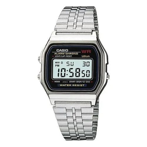Casio Retro Digital Silver Stainless Steel Men's Watch | A159W - N1DF | TIME Watches