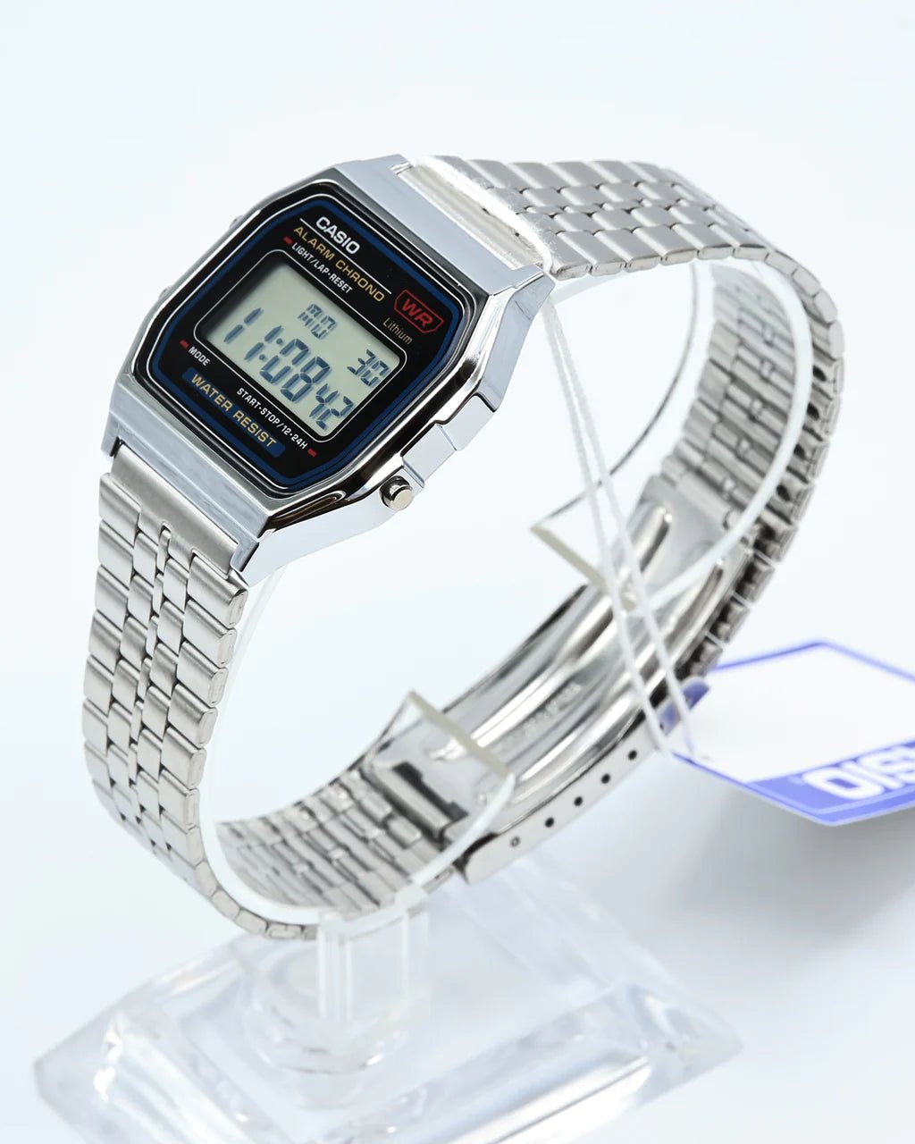 Casio Retro Digital Silver Stainless Steel Men's Watch | A159W - N1DF | TIME Watches
