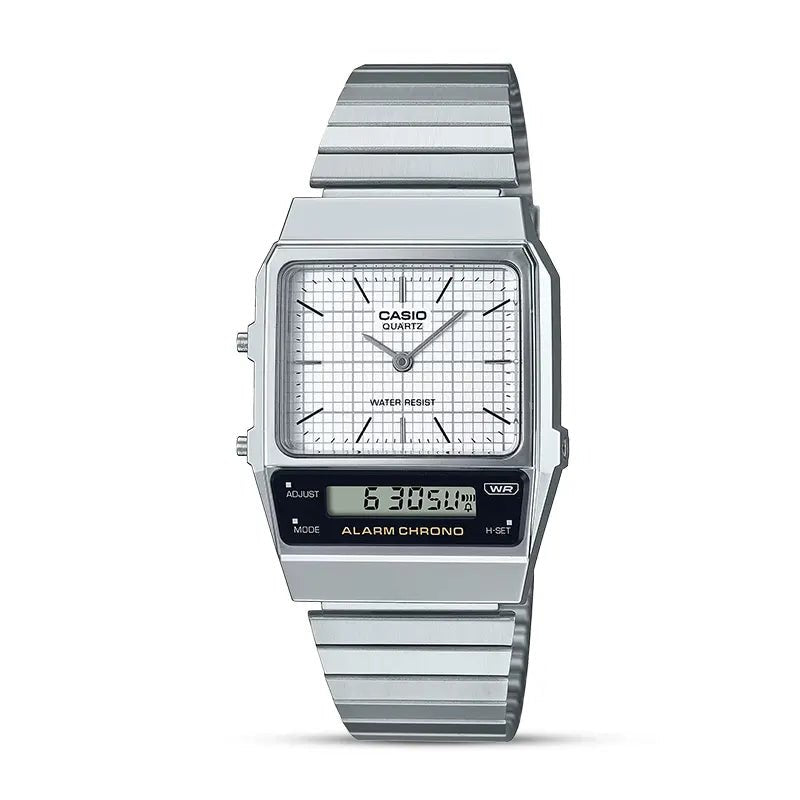 Casio Retro Vintage Silver Unisex Watch | AQ - 800E - 7ADF | TIME Watches