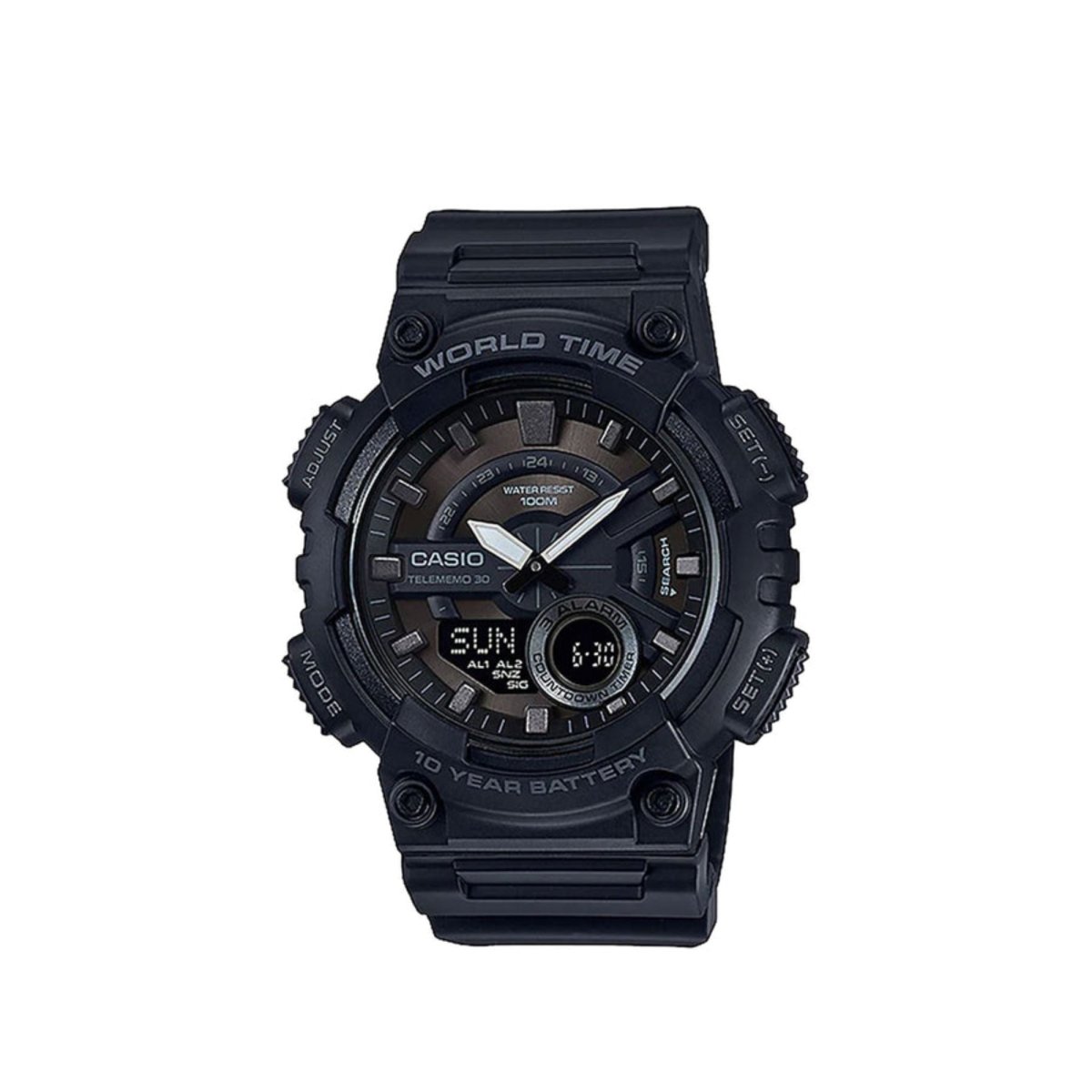 CASIO Standard Black Unisex Watch - AEQ-110W-1BVDF-P | Time Watch Specialists