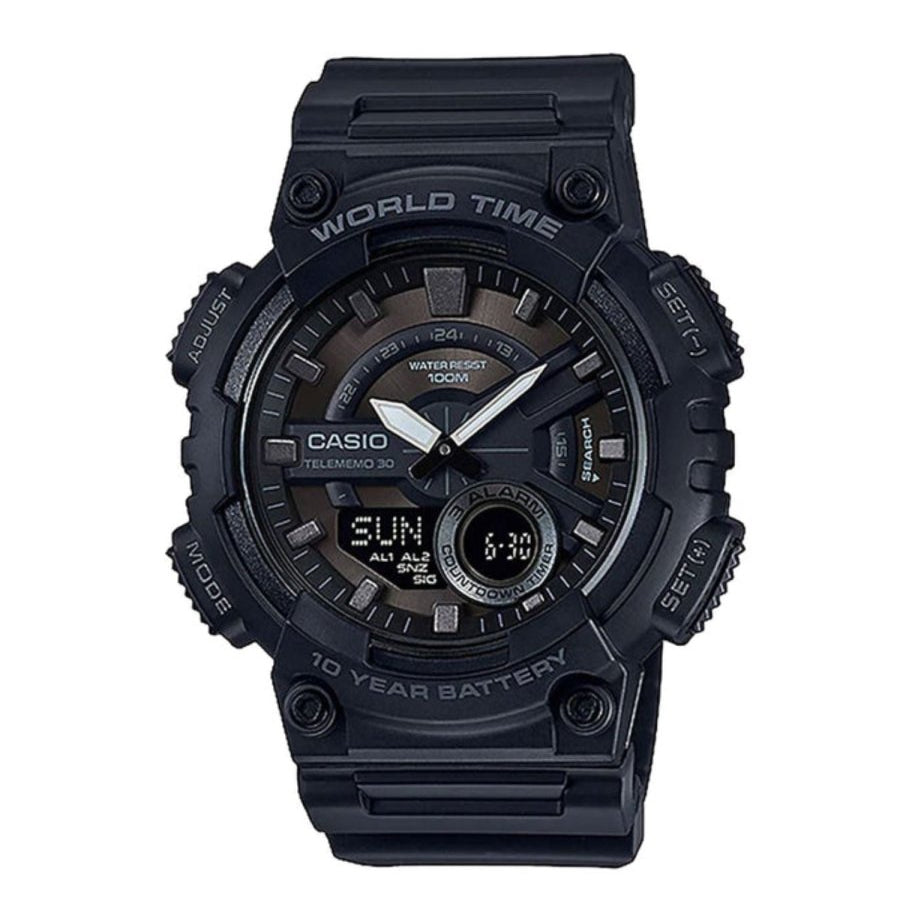 CASIO Standard Black Unisex Watch | AEQ - 110W - 1BVDF - P | TIME Watches