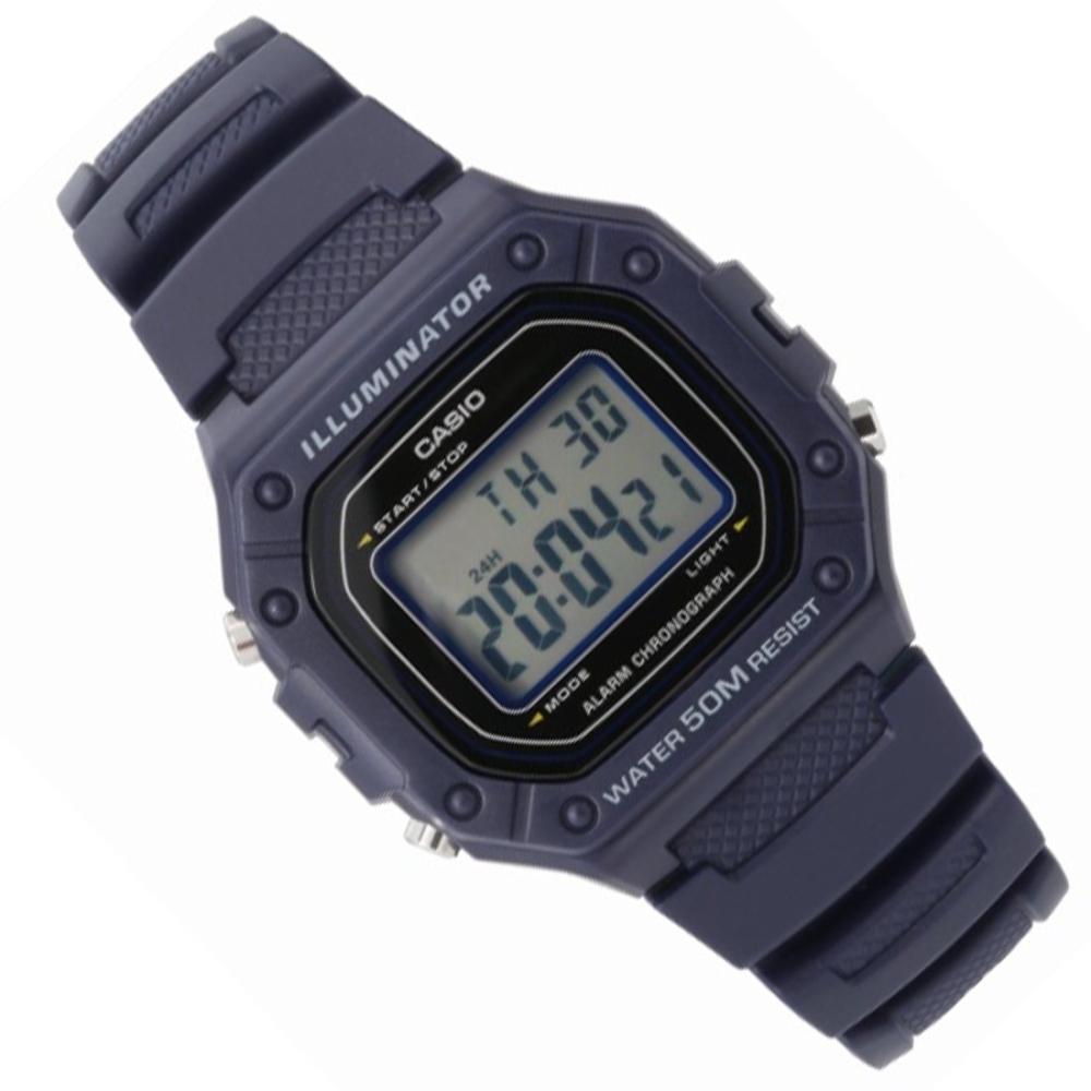 Casio Vintage Dark Blue Unisex Watch | W - 218H - 2AVDF | TIME Watches