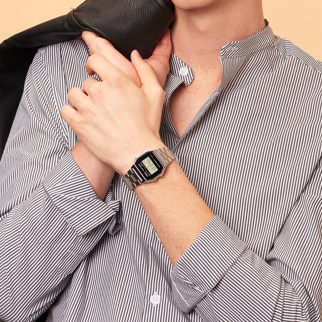 CASIO Vintage Silver Stainless Steel Unisex Watch | Time Watch Specialists