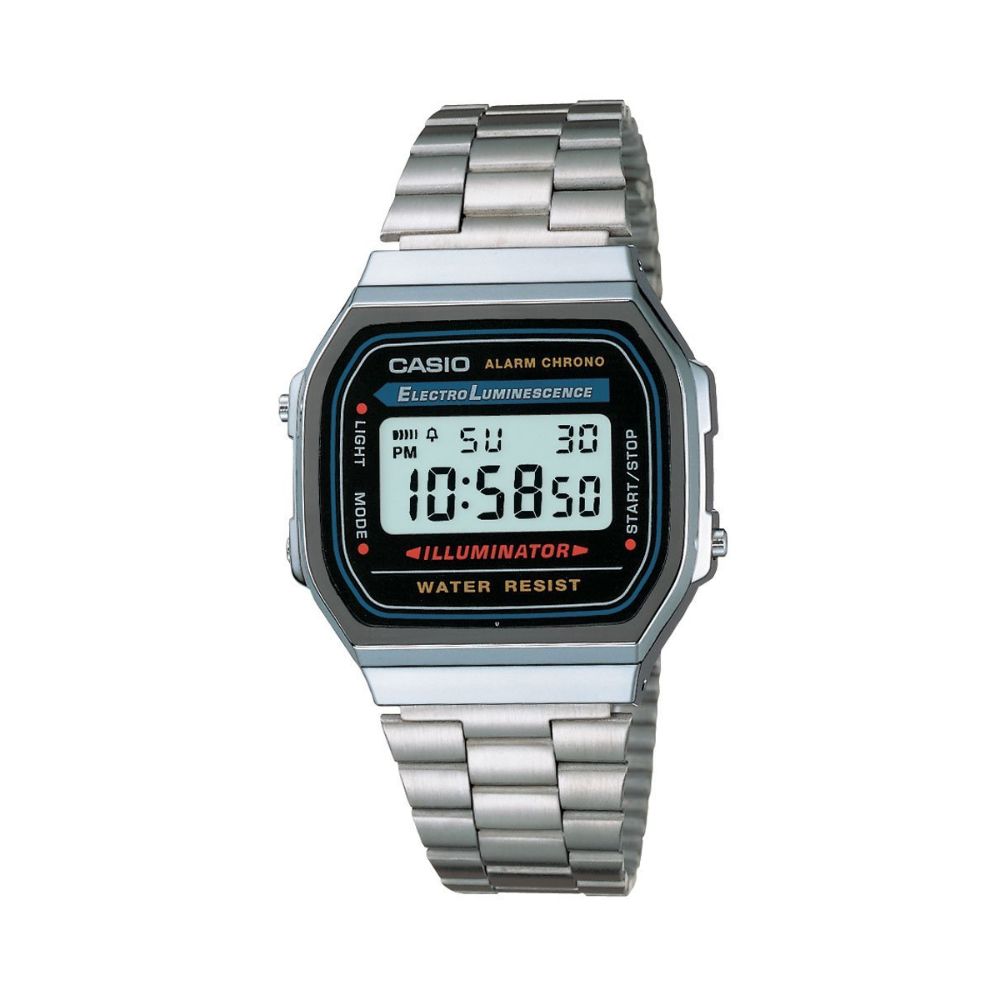 Casio Vintage Silver Unisex Watch | A168WA-1WDF | Time Watch Specialists