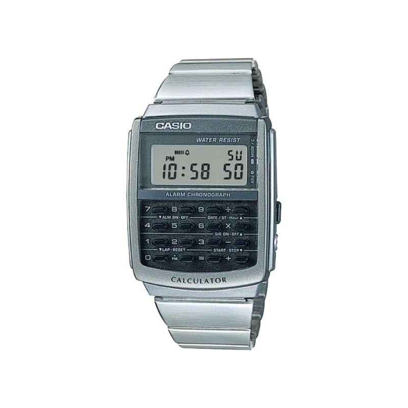 CASIO Vintage Stainless Steel Band Men's Calculator Watch | CA - 506 - 1DF | TIME Watches