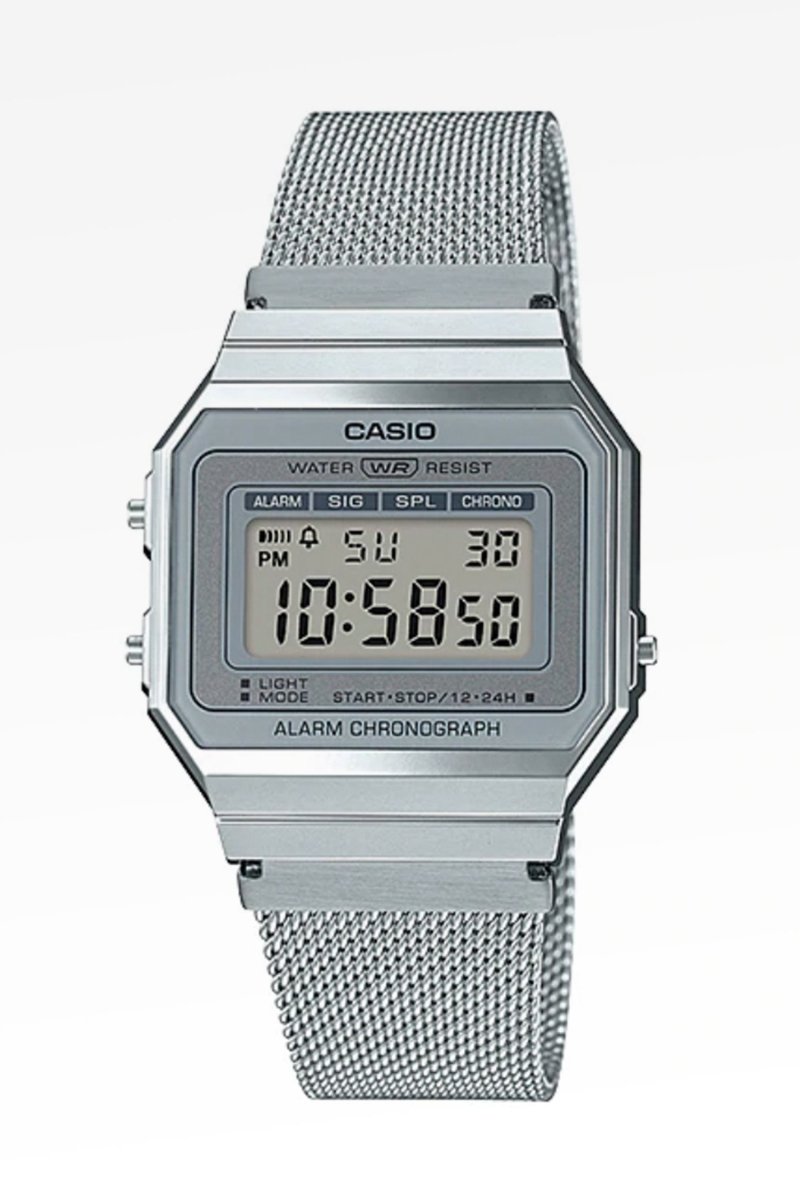 CASIO Vintage Super Slim Stainless Steel Unisex Watch | A700W | TIME Watches