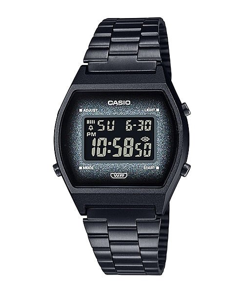 Casio Vintage Unisex Black Stainless Steel Strap Watch - B640WBG - 1BDF | TIME Watches