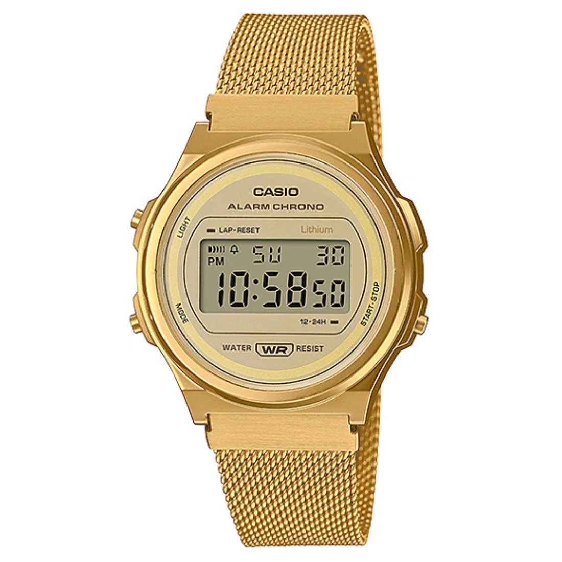 CASIO Vintage Youth Digital Gold Unisex Watch | A171WEMG - 9ADF | TIME Watches