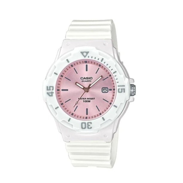 CASIO White Resin Band Casual Kid's Analog Watch | LRW - 200H - 4E3VDF | TIME Watches