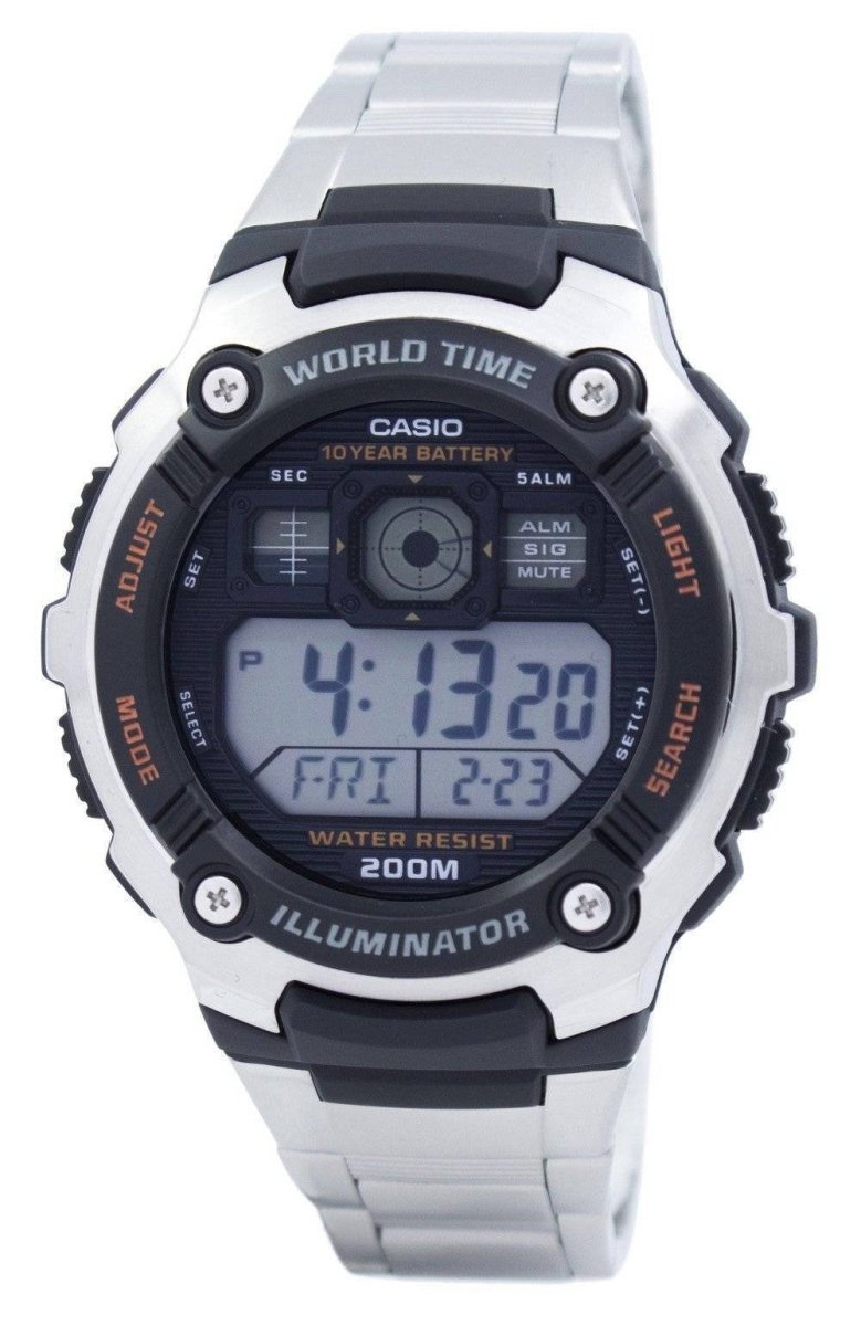 CASIO Youth World Time Digital Mens Watch | AE - 2000WD - 1AVDF | TIME Watches