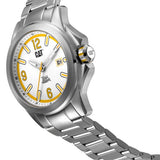 Cat Twist Up White Yellow Silver Stainless Steel Men's Watch | YU.141.11.237 | Time Watch Specialists