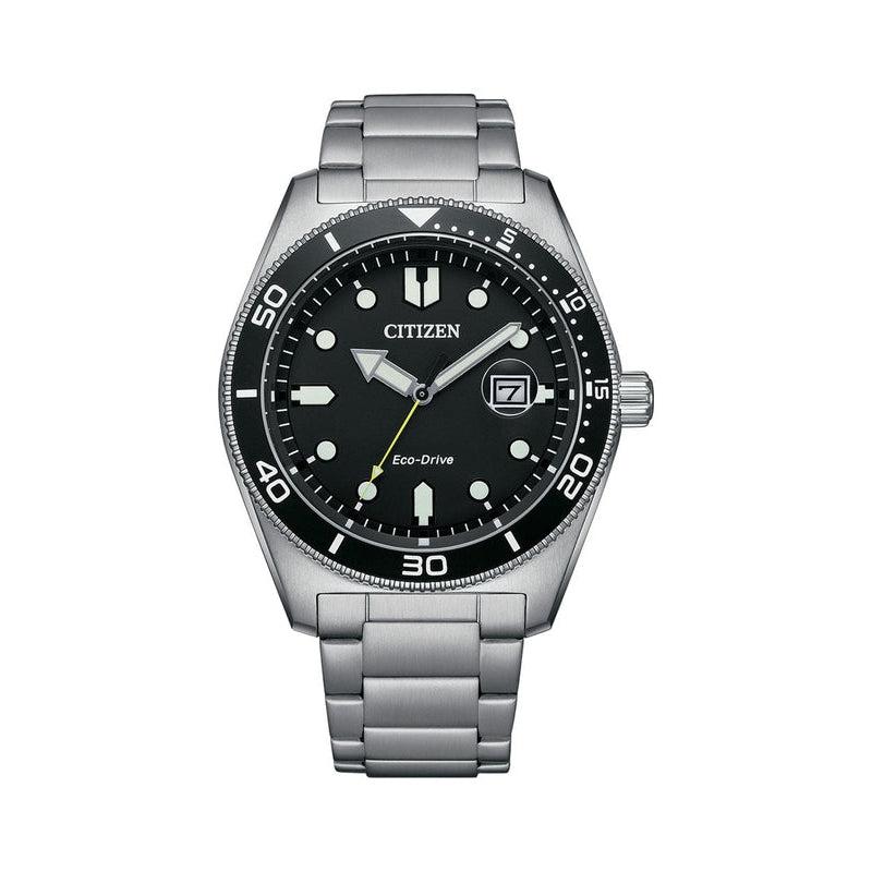 Citizen Eco - Drive Black Silver Stainless Steel Men's Watch | AW1760 - 81E | TIME Watches