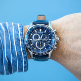 Citizen Eco-Drive Chronograph Blue Dial Men's Watch | CB5918-02L | Time Watch Specialists