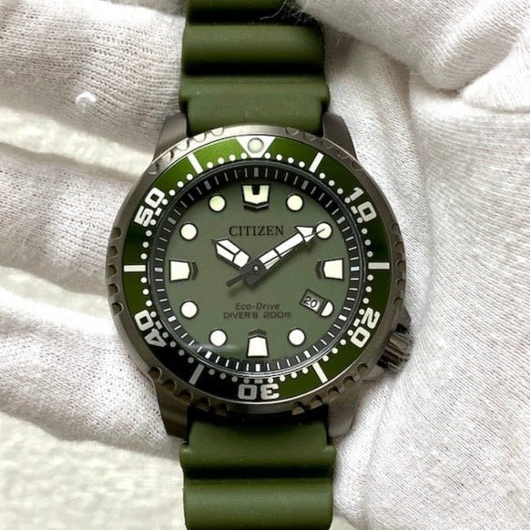 Citizen Promaster Eco-Drive Moment of Adventure Green Men's Watch - BN0157-11X | Time Watch Specialists