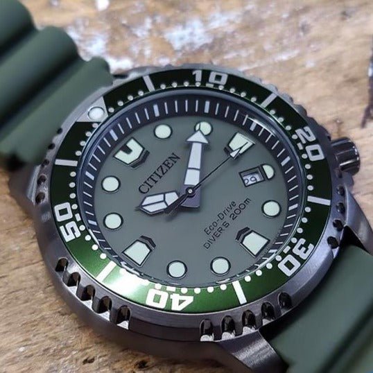 Citizen Promaster Eco-Drive Moment of Adventure Green Men's Watch - BN0157-11X | Time Watch Specialists